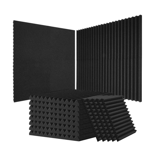 Akustiska skumpaneler 52-pack 12 x 12 x 1 tum för studiovägg och tak