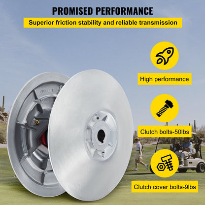 Golf Cart Secondary Drive Power Clutch Kit Metal Surface Drive Clutch 1985-2007 Driven Clutch Kit Compatible with Yamaha Low End G2-G28 Golf Cart (with spring)