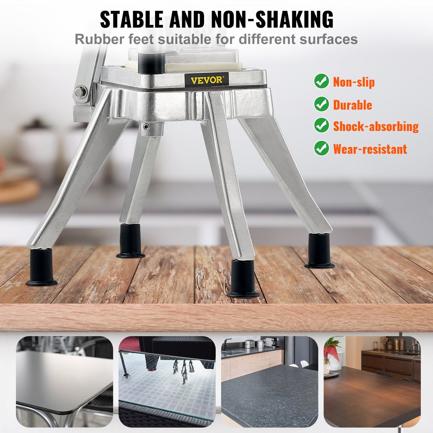 Kommersiell grönsakshackare 1/4" Blad Heavy Duty Professional Food Dicer Kattex French Fry Cutter Lökskärare Rostfritt stål för tomatpeppar Potatissvamp
