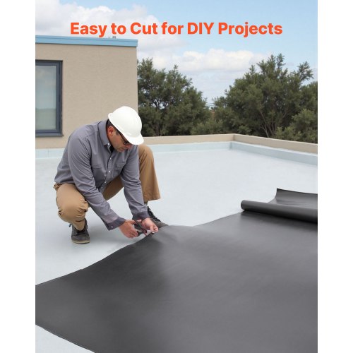 Rulltak, 10 x 15 fot, 45 mil EPDM-gummitak, lång livslängd och väderbeständig, tål hårda temperaturer, flexibel och enkel installation, takunderlag för husbilar, tak, dammar |  EU