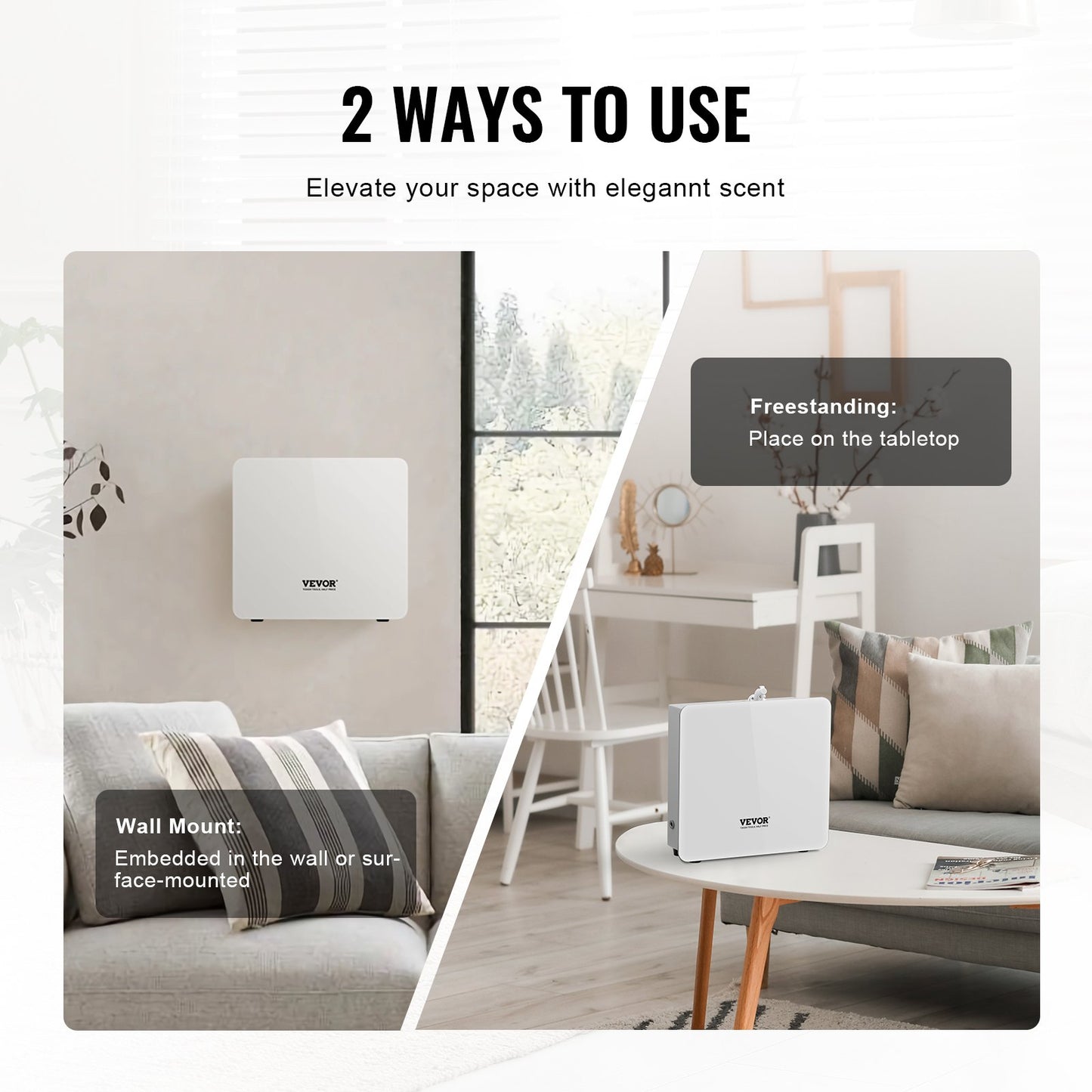 Scent Air Machine for Home 480ML kallluftspridare 2500sq.ft vattenlös