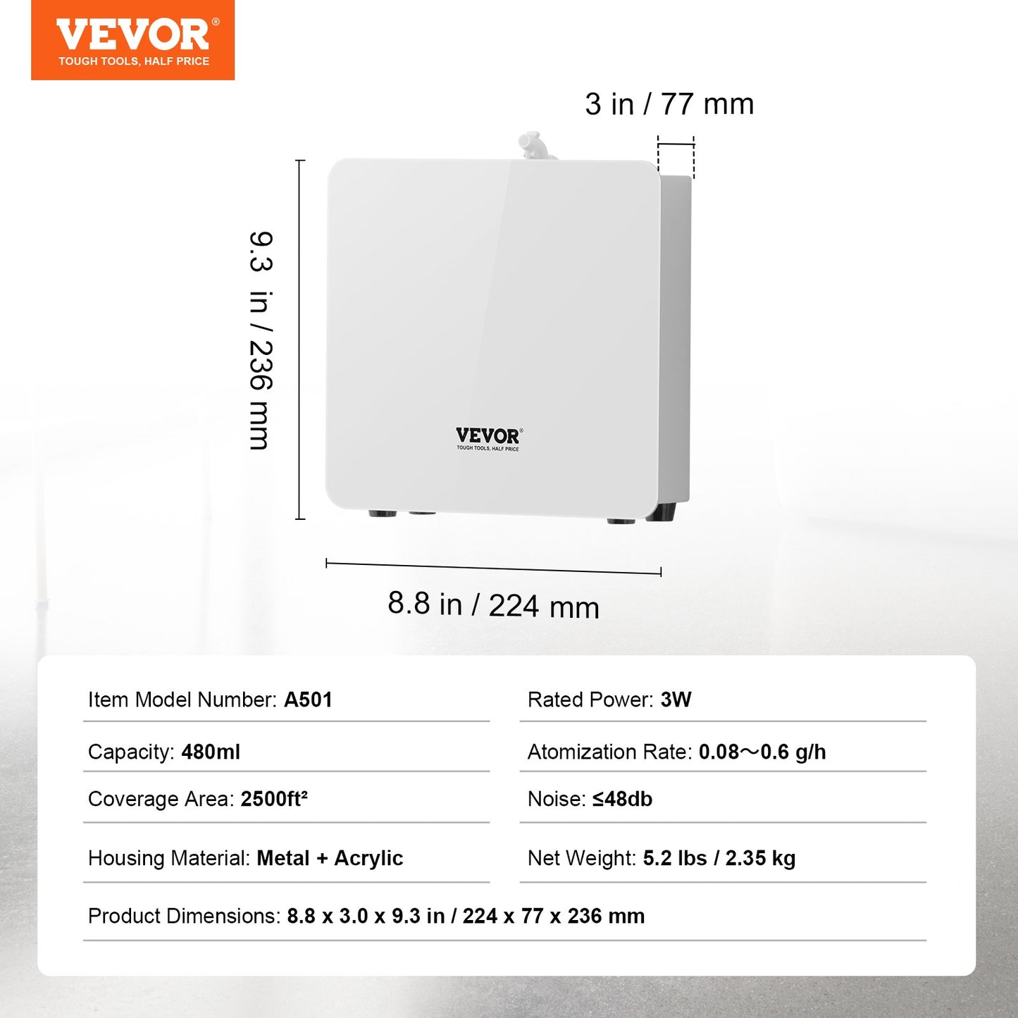 Scent Air Machine for Home 480ML kallluftspridare 2500sq.ft vattenlös