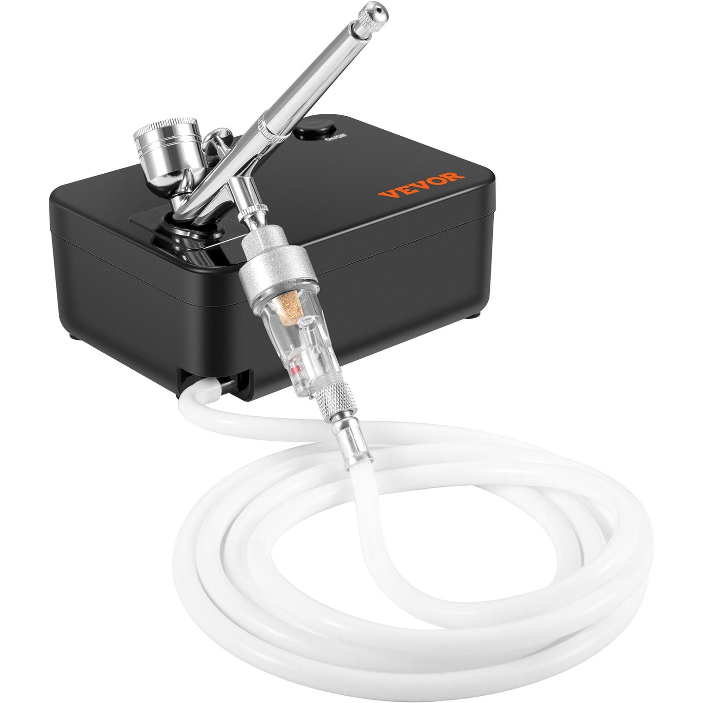 Airbrush Kit, Portabel Airbrush Set med Kompressor, Airbrushing System Kit med Multi-purpose Dual-action Gravity Feed Airbrushes, Art Nail Cookie Tattoo Makeup Tårta Dekoration Spray Model Craft