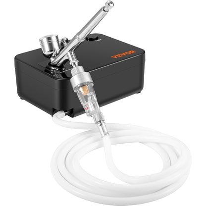 Airbrush Kit, Portabel Airbrush Set med Kompressor, Airbrushing System Kit med Multi-purpose Dual-action Gravity Feed Airbrushes, Art Nail Cookie Tattoo Makeup Tårta Dekoration Spray Model Craft
