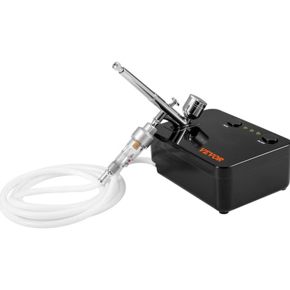 Airbrush Kit, Portabel Airbrush Set med Kompressor, Airbrushing System Kit med Multi-purpose Dual-action Gravity Feed Airbrushes, Art Nail Cookie Tattoo Makeup Tårta Dekoration Spray Model Craft