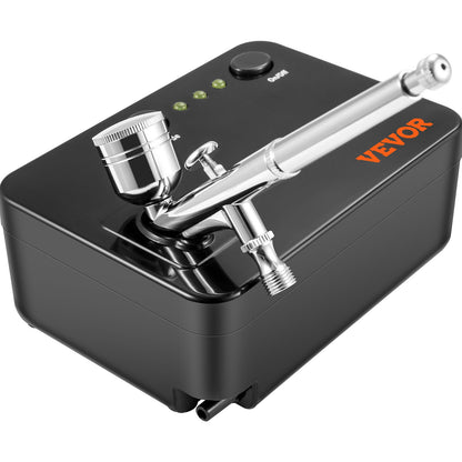 Airbrush Kit, Portabel Airbrush Set med Kompressor, Airbrushing System Kit med Multi-purpose Dual-action Gravity Feed Airbrushes, Art Nail Cookie Tattoo Makeup Tårta Dekoration Spray Model Craft