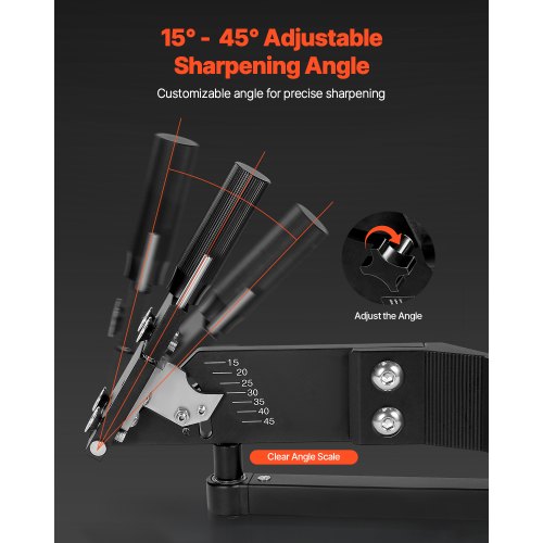Lawnmower Blade Sharpener 15°-45° Adjustable Lawnmower Blade Sharpener