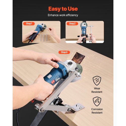 Lawnmower blade sharpener with blade balancer 15° to 45° adjustable