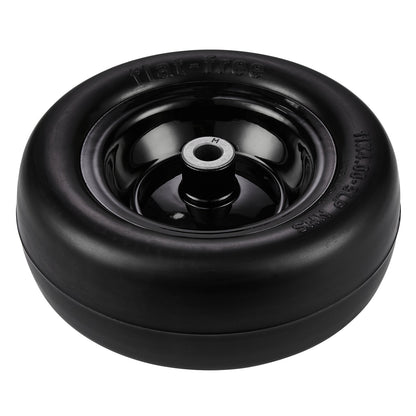 Lawnmower Tire with Rim, 11x4-7" Tubeless Tractor Tire, 2-Pack Tire and Wheel Assembly, Flat-Free PU Tire, 3.4" Centered Hub, 3/4" Bushing Size, 20pcs Adapters for Riding Mowers Lawn Tractors