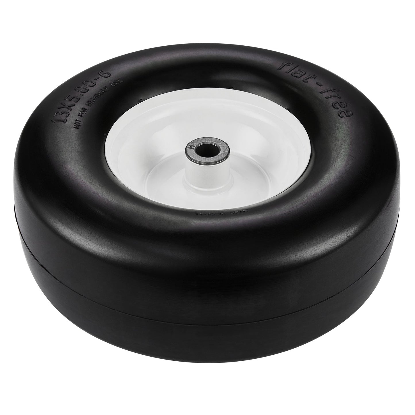 Gräsklippardäck med fälg, 13x5-6" Tubeless traktordäck, 2-pack däck och hjulenhet, plattfria PU-däck, 3,25"-5,9" centrerat nav, 3/4" bussningsstorlek, 20 ST adapter för gräsklippare traktorer
