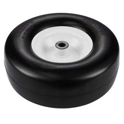Gräsklippardäck med fälg, 13x5-6" Tubeless traktordäck, 2-pack däck och hjulenhet, plattfria PU-däck, 3,25"-5,9" centrerat nav, 3/4" bussningsstorlek, 20 ST adapter för gräsklippare traktorer