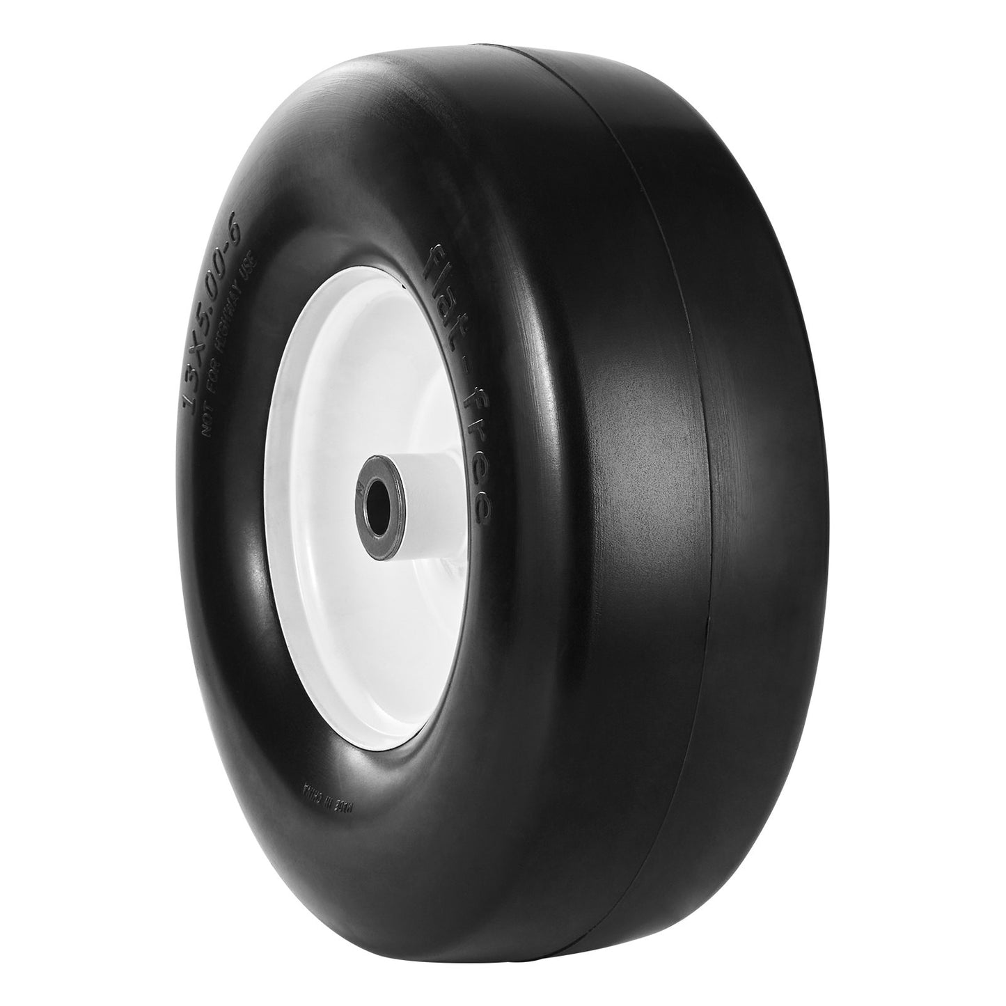 Gräsklippardäck med fälg, 13x5-6" Tubeless traktordäck, 2-pack däck och hjulenhet, plattfria PU-däck, 3,25"-5,9" centrerat nav, 3/4" bussningsstorlek, 20 ST adapter för gräsklippare traktorer