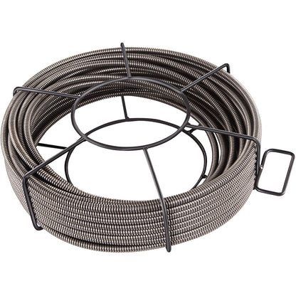 Drain Cleaning Cable 100ft x 3/8 Inch Solid Core Cable Drain Cable Drain Auger Cable Cleaner Snake Clogged Pipe Drain Cleaning Cable Drain Drain Auger Snake Pipe