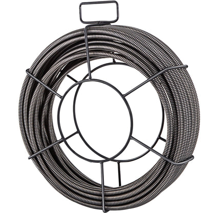 Drain Cleaning Cable 100ft x 3/8 Inch Solid Core Cable Drain Cable Drain Auger Cable Cleaner Snake Clogged Pipe Drain Cleaning Cable Drain Drain Auger Snake Pipe