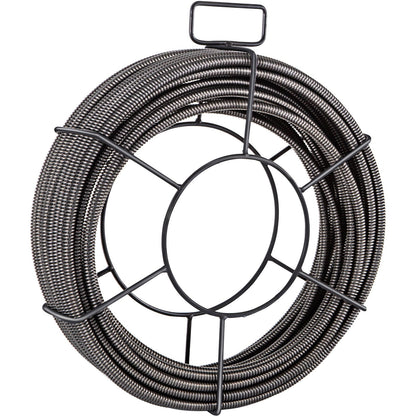 Drain Cleaning Cable 100ft x 3/8 Inch Solid Core Cable Drain Cable Drain Auger Cable Cleaner Snake Clogged Pipe Drain Cleaning Cable Drain Drain Auger Snake Pipe