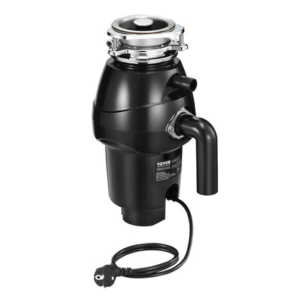 Garbage Disposal 1/2 HP Continuous Food Waste Disposer 3820 RPM 3-Bolt