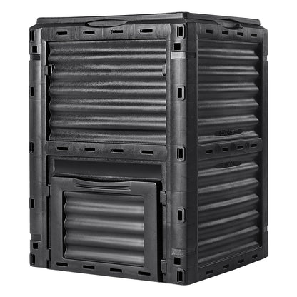 Garden Compost Bin 80 Gal, BPA-fri komposter, stor kapacitet utomhuskomposteringsbehållare med topplock och bottendörr, enkel montering, lätt, snabbt skapande av bördig jord