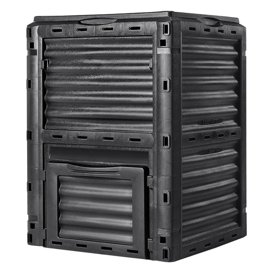Garden Compost Bin 80 Gal, BPA-fri komposter, stor kapacitet utomhuskomposteringsbehållare med topplock och bottendörr, enkel montering, lätt, snabbt skapande av bördig jord