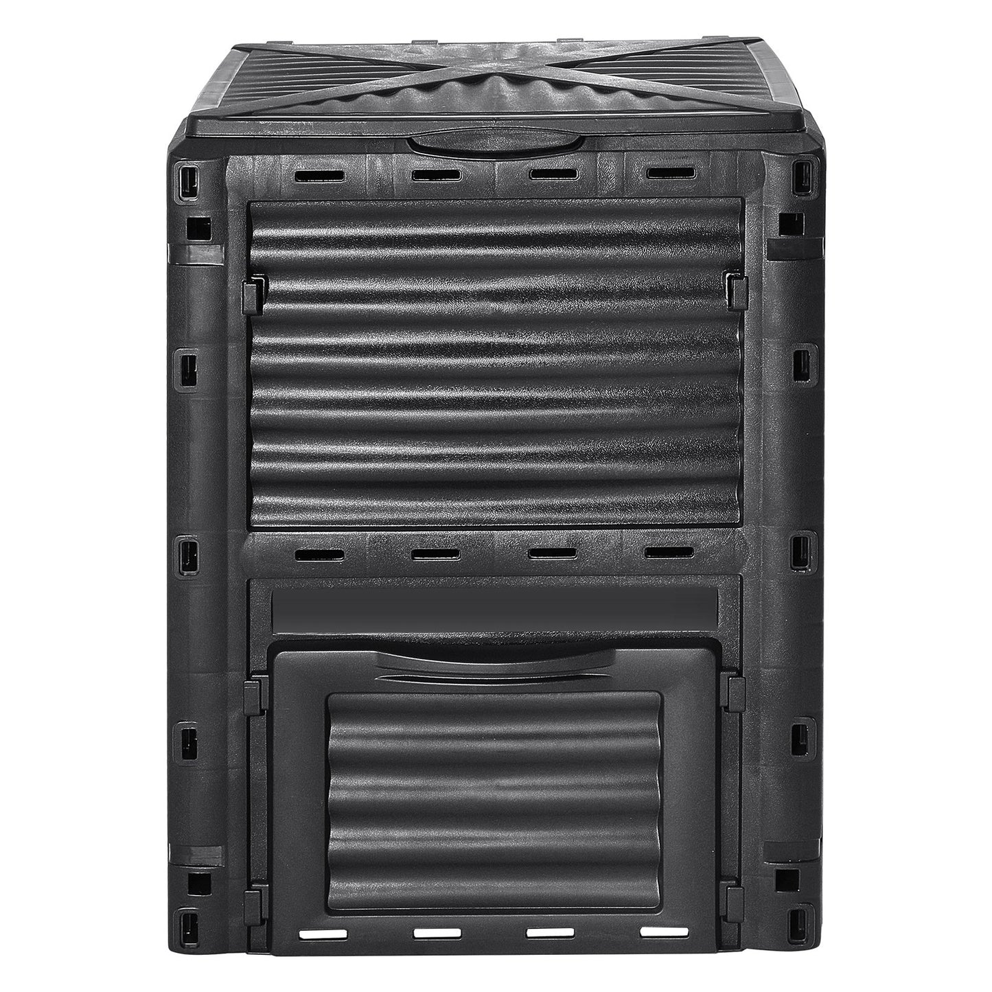 Garden Compost Bin 80 Gal, BPA-fri komposter, stor kapacitet utomhuskomposteringsbehållare med topplock och bottendörr, enkel montering, lätt, snabbt skapande av bördig jord