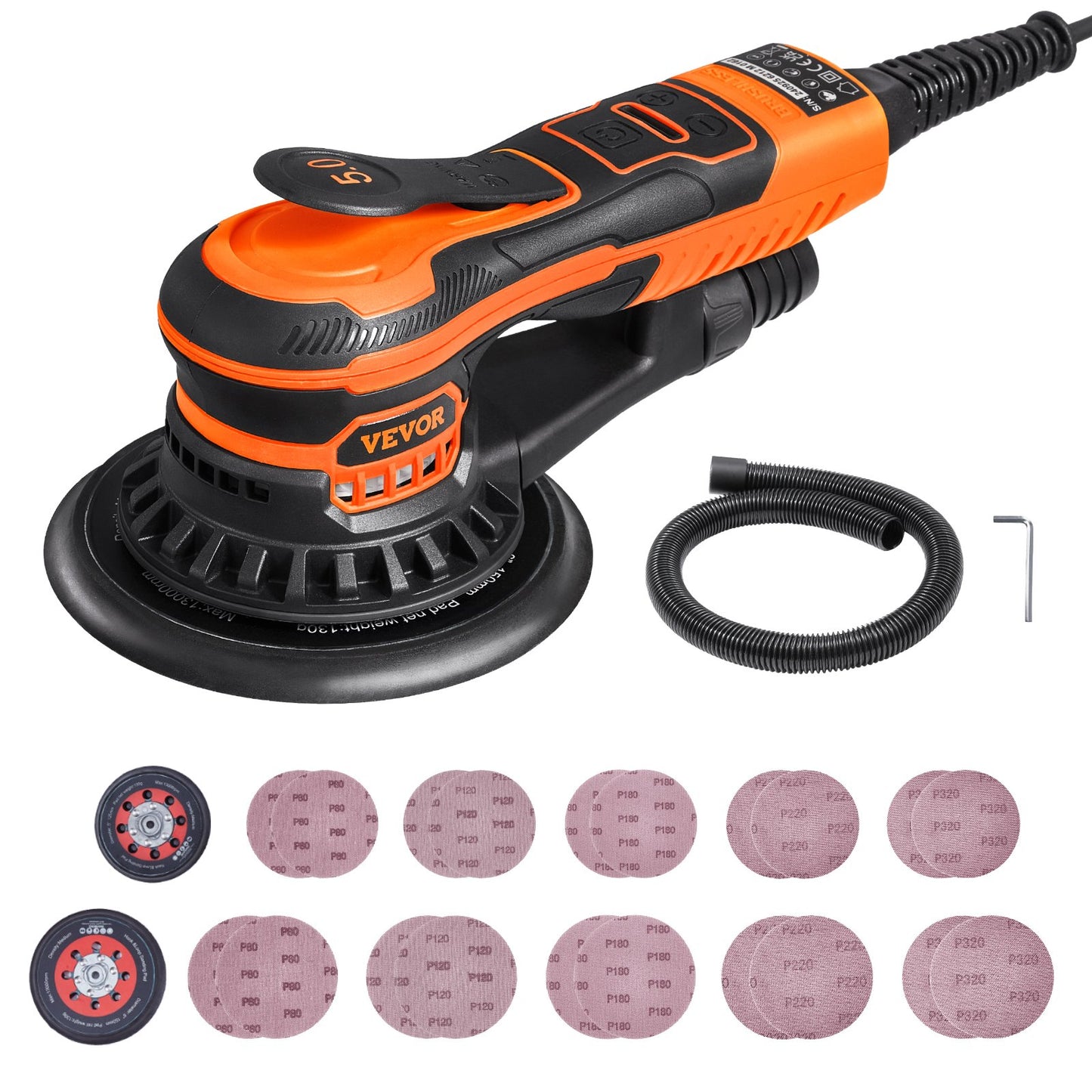 Random Orbital Sander 5 &amp; 6-inch Brushless Orbital Sander 10000 PRM