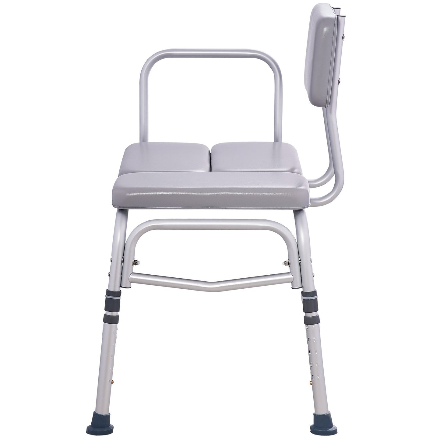 Tub Transfer Bench Shower Seat with Padded Seat Reversible Backrest 500lbs