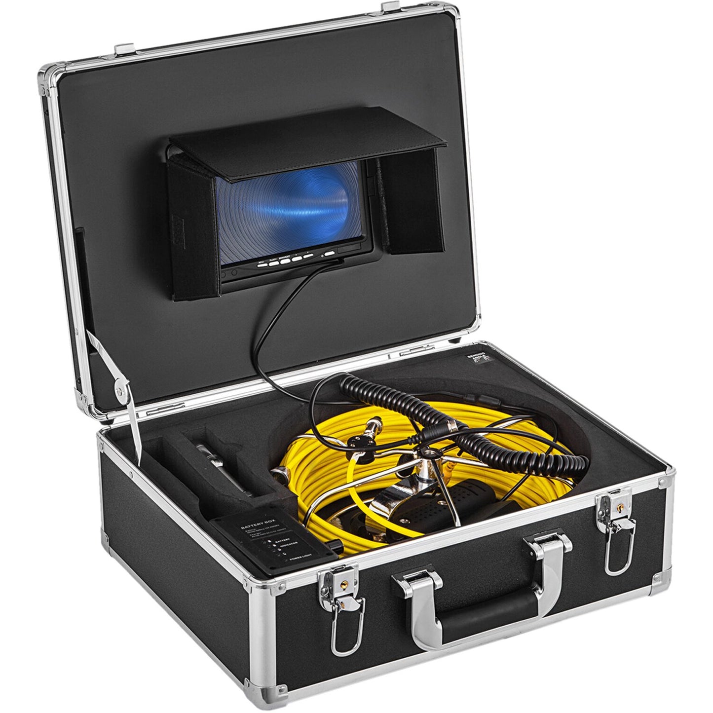 20 m Kanalinspektionskamera, 7-Zoll-LCD-DVR, wasserdichtes Rohrleitungs-Kanalinspektionssystem, Kamera-Kit, Endoskop (20 m, 7 Zoll)