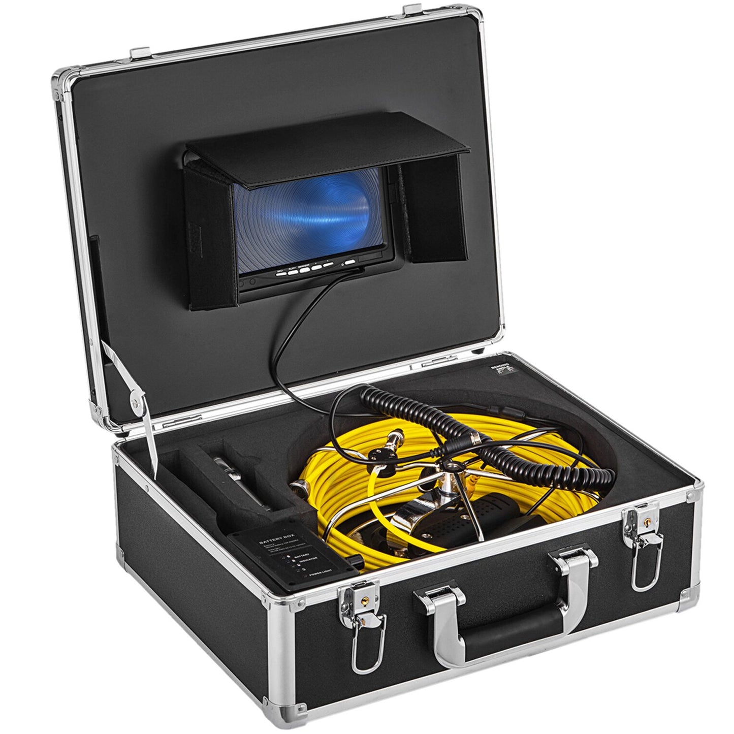 20 m Kanalinspektionskamera, 7-Zoll-LCD-DVR, wasserdichtes Rohrleitungs-Kanalinspektionssystem, Kamera-Kit, Endoskop (20 m, 7 Zoll)