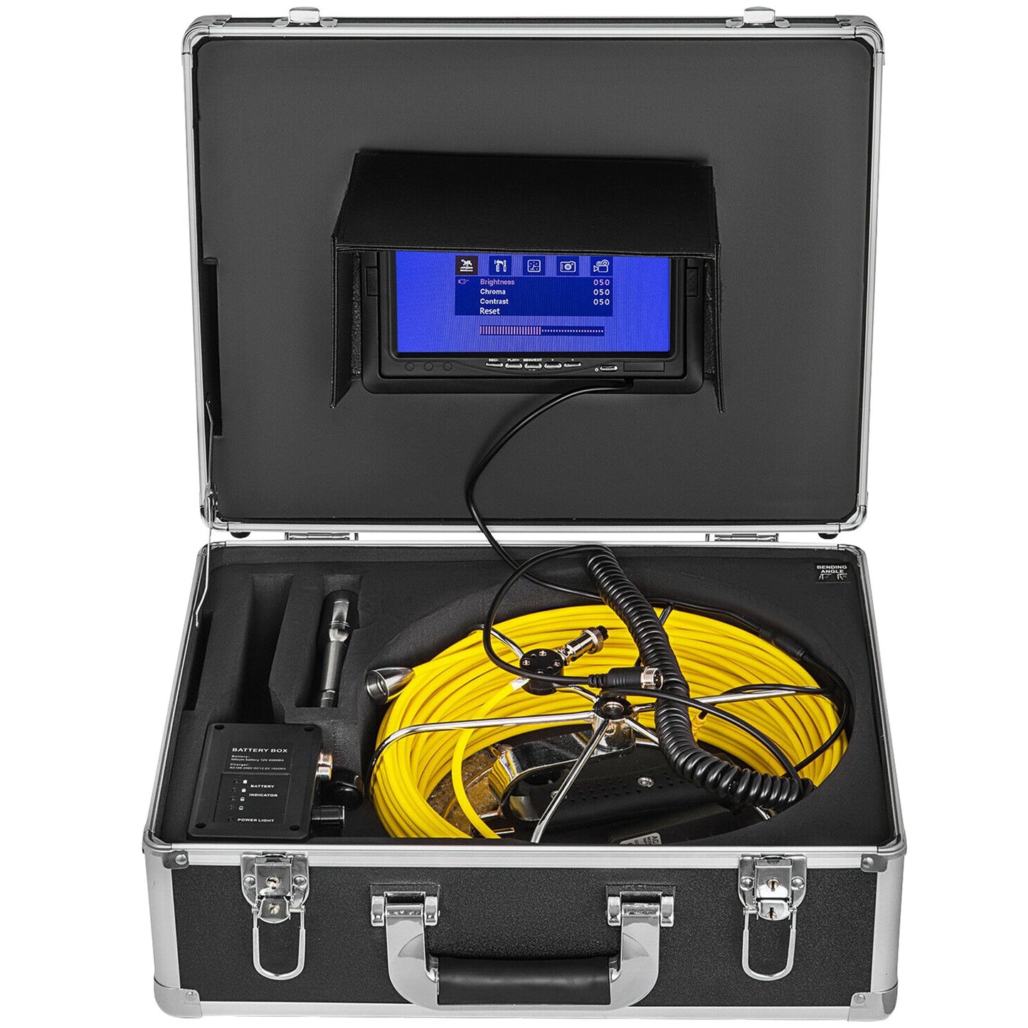 20 m Kanalinspektionskamera, 7-Zoll-LCD-DVR, wasserdichtes Rohrleitungs-Kanalinspektionssystem, Kamera-Kit, Endoskop (20 m, 7 Zoll)