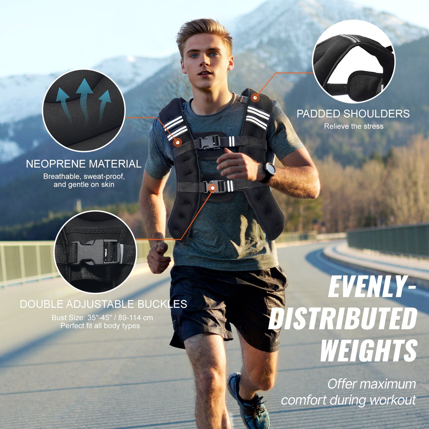 12lb Weighted Vest for Men Women Strength Training Equipment