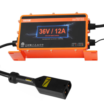 36 Volt 12 AMP Golfvagn Smart batteriladdare för EZGO D-Style IP67 ETL