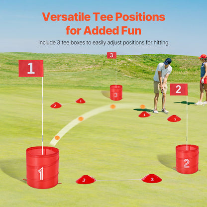 Backyard Golf Game 3-håls Portable Bucket Golf Game för barn och vuxna