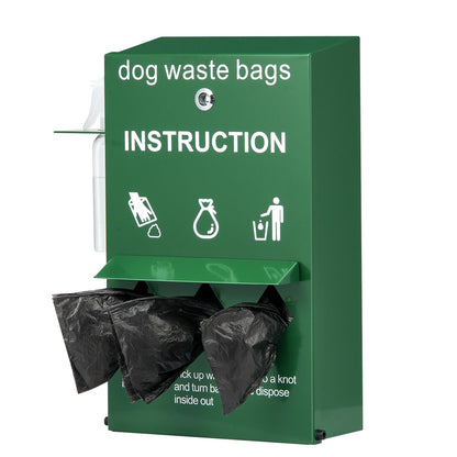 Dog Waste Station Bag Dispenser with 600 Bags Lockable Dog Poop Bag Holder