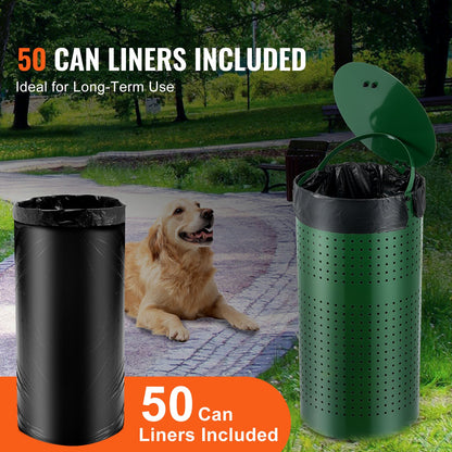 Dog Poop Bin 11.5 Gallon Weatherproof Dog Waste Container with Lid