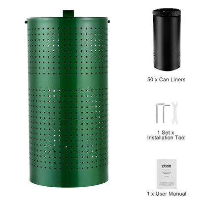 Dog Poop Bin 11.5 Gallon Weatherproof Dog Waste Container with Lid