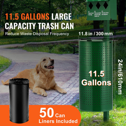 Dog waste station with 600 dog poop bags Commercial Park Pet Poop Station