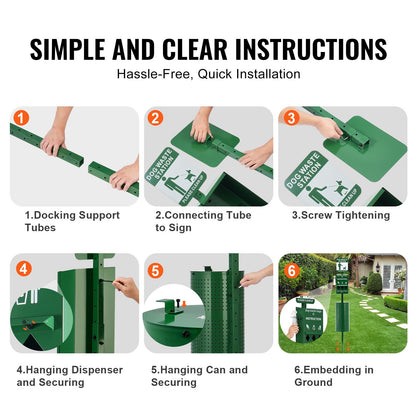 Dog waste station with 600 dog poop bags Commercial Park Pet Poop Station