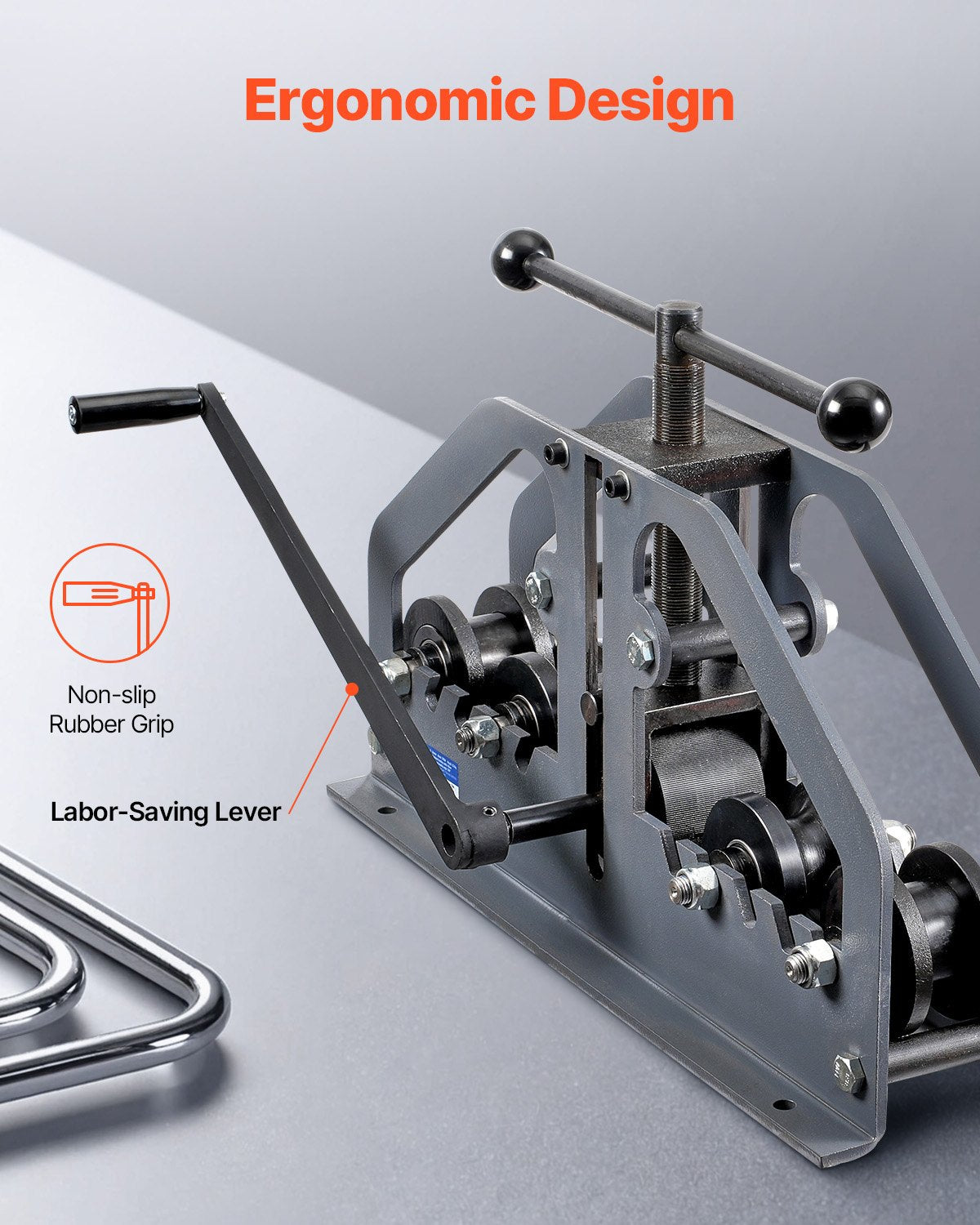 Tube Roller Bender Max 1-1/2" Manuell Tube Pipe Roller Bender med 6 dys