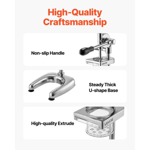 Manuelle lange Pommespresse aus Edelstahl, Kartoffelpüreepresse