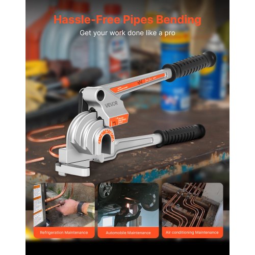 3-in-1 manual pipe bender for pipes with outer diameters of 6.35 mm and 9.5 mm 12.7 mm