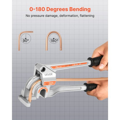 3-in-1 manual pipe bender for pipes with outer diameters of 6.35 mm and 9.5 mm 12.7 mm