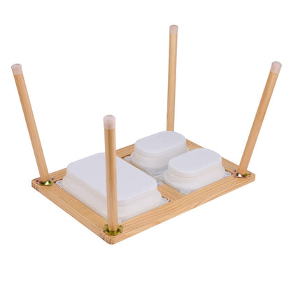 Kids Sensory Table Indoor Wooden Play Sand Water Table with 3 Storage Compartments