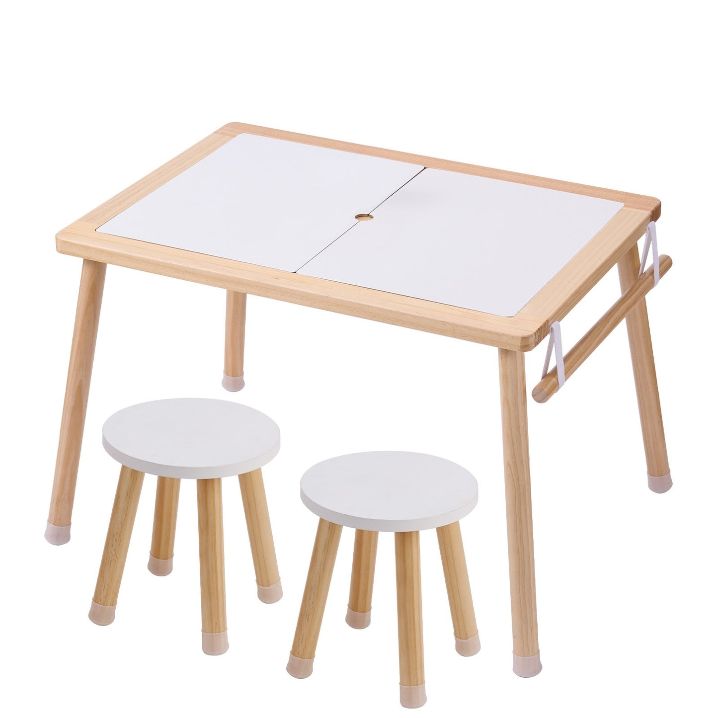 Kids Sensory Bord & Stol Set Sand Water Play Bord med 2 förvaringsfack