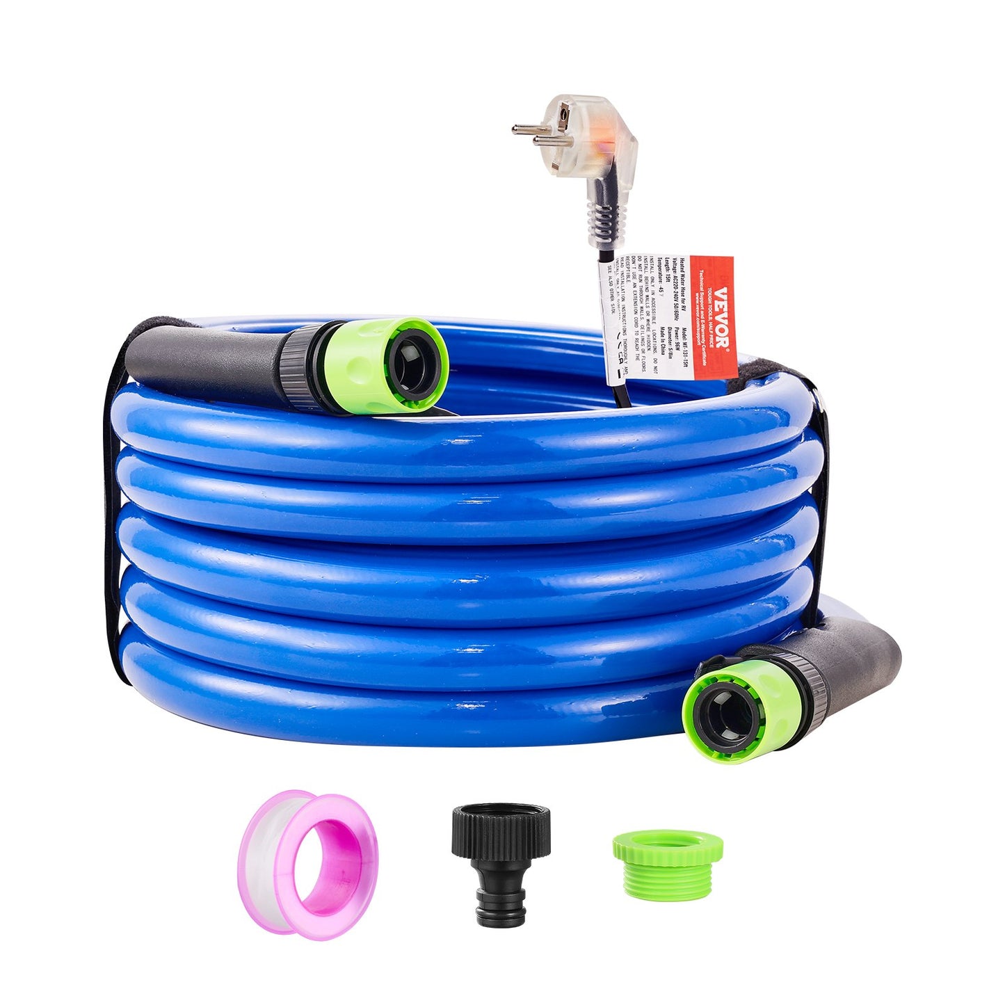15ft Heated Water Hose for RV -45℉ Anti-Freeze Heated Drinking Water Hose