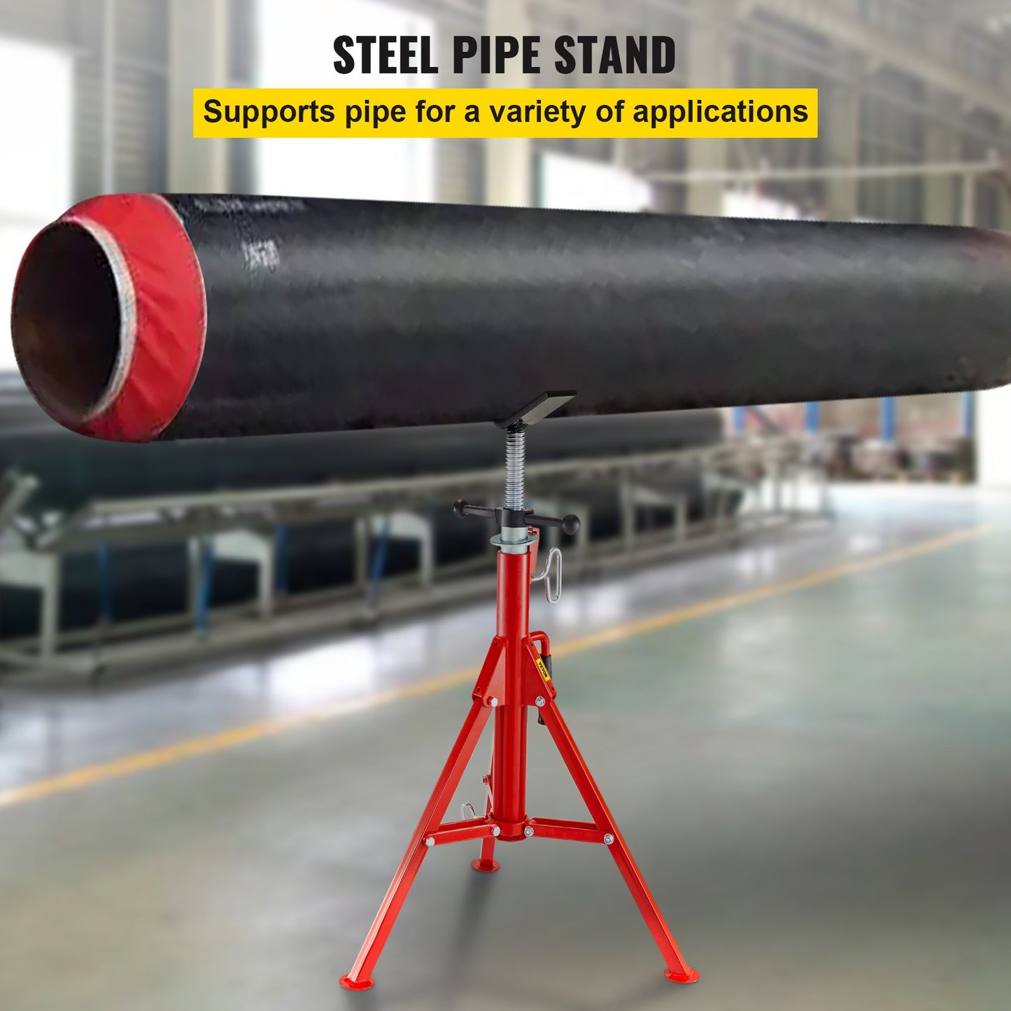 V Head Pipe Stand Justerbar höjd 28-52 tum 4500lbs/2 Tons Pipe Jack Stands Vikbart bärbart högt fällbart rörställ med V Head Vik A Trailer Jacks