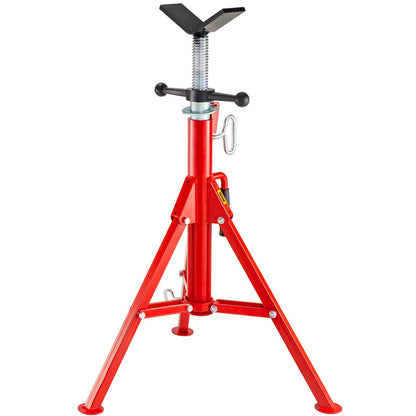 V Head Pipe Stand Justerbar höjd 28-52 tum 4500lbs/2 Tons Pipe Jack Stands Vikbart bärbart högt fällbart rörställ med V Head Vik A Trailer Jacks