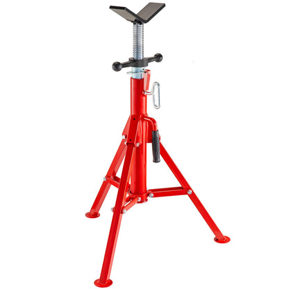V Head Pipe Stand Justerbar höjd 28-52 tum 4500lbs/2 Tons Pipe Jack Stands Vikbart bärbart högt fällbart rörställ med V Head Vik A Trailer Jacks