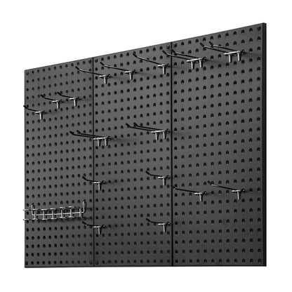 Metal Pegboard Paneler 3 paneler 24" x 12" Wall Organizer för Garage Tool