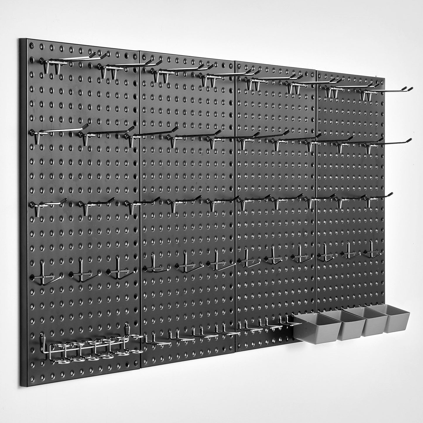 Metal Pegboard Panels 4 Panels 24" x 12" Wall Organizer for Garage Tool