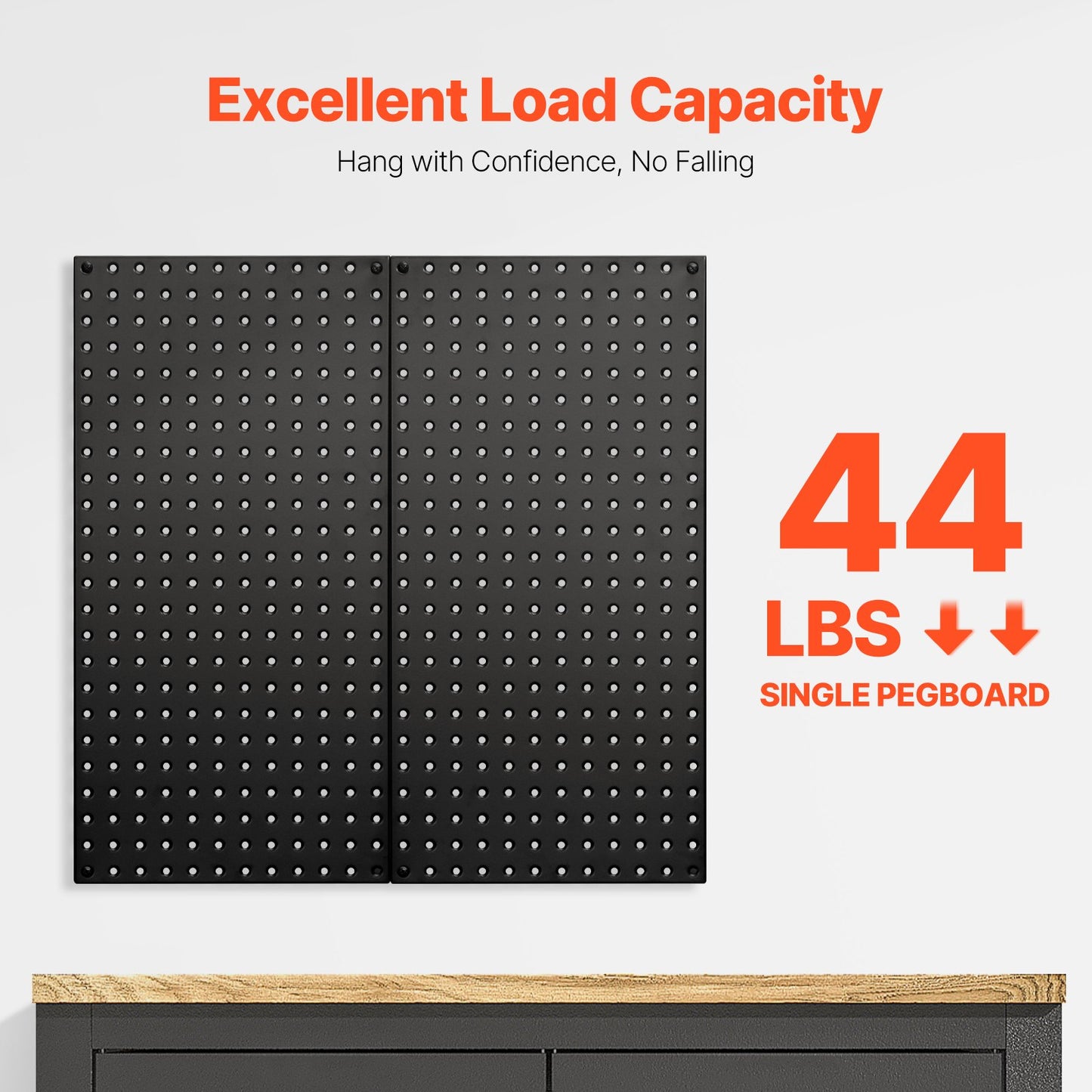 Metal Pegboard Paneler 2 paneler 32" x 16" Wall Organizer för Garage Tool