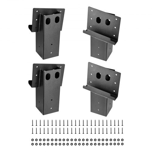 Sammansatta Vinkelplattformsfästen Passar 3,5x3,5 tum/88,9x88,9 mm Virke 4 st